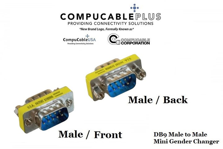 D-Sub Serial Mini Gender Changer Coupler Adapter (Mini Gender Changer, 6 PCS/Pack) (DB9, Male to Male)