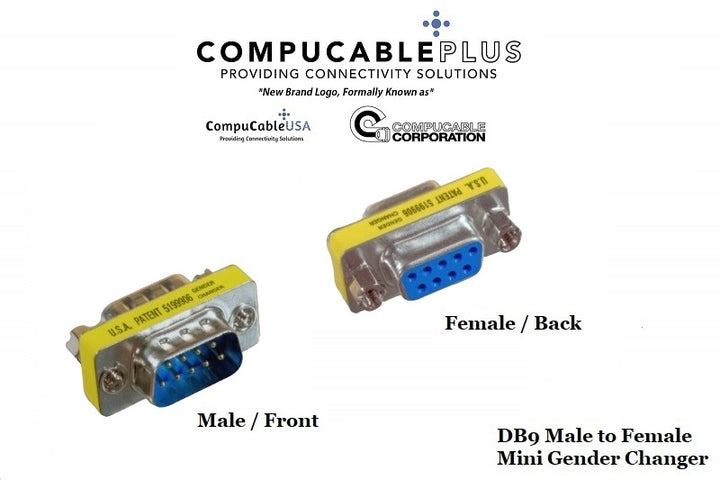 D-Sub Serial Mini Gender Changer Coupler Adapter (Mini Gender Changer, 6 PCS/Pack) (DB9, Male to Female)
