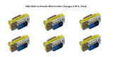 D-Sub Serial Mini Gender Changer Coupler Adapter (Mini Gender Changer, 6 PCS/Pack) (DB9, Male to Female)