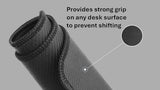 CompuCablePlusUSA.com Black mouse pad with text on a gray background