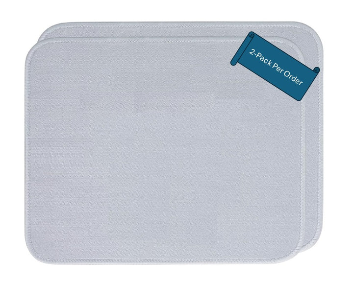 CompuCablePlusUSA.com Gray Mouse Pad with a 2-Pack per Order blue tag on a white background background.
