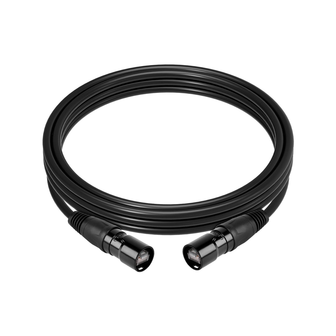 CompuCablePlusUSA Cat6A RJ45 Male to RJ45 Male 10Gbps with REAN Connectors Compatible with Neutrik etherCON Systems Black