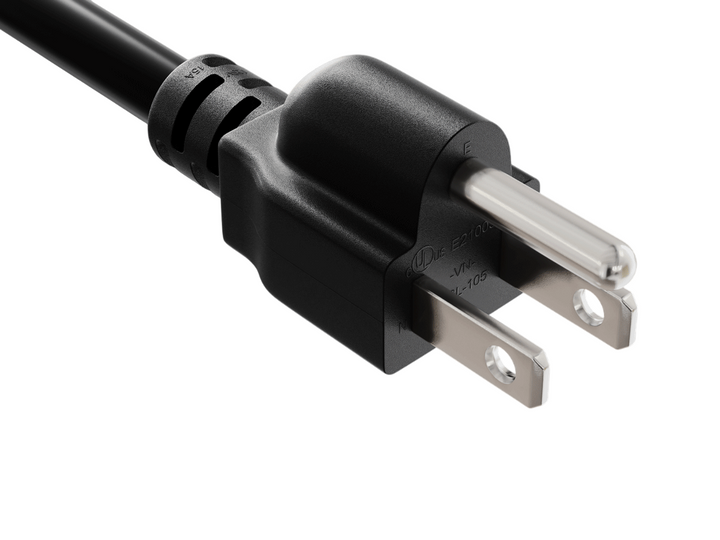 CompuCablePlusUSA NEMA 5-15P North American Standard Power Cord