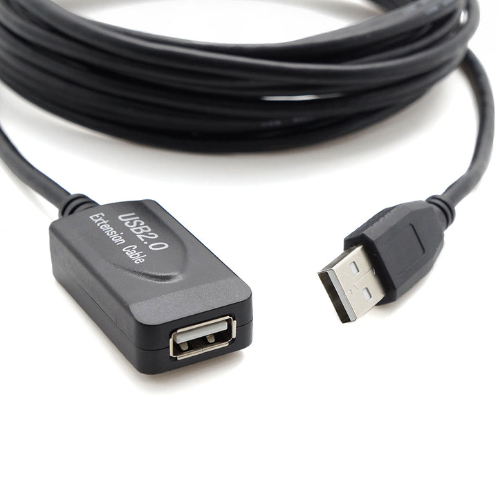 CompuCablePlusUSA USB 2.0 Active Extension Repeater A-Male/A-Female 480Mbps Black.