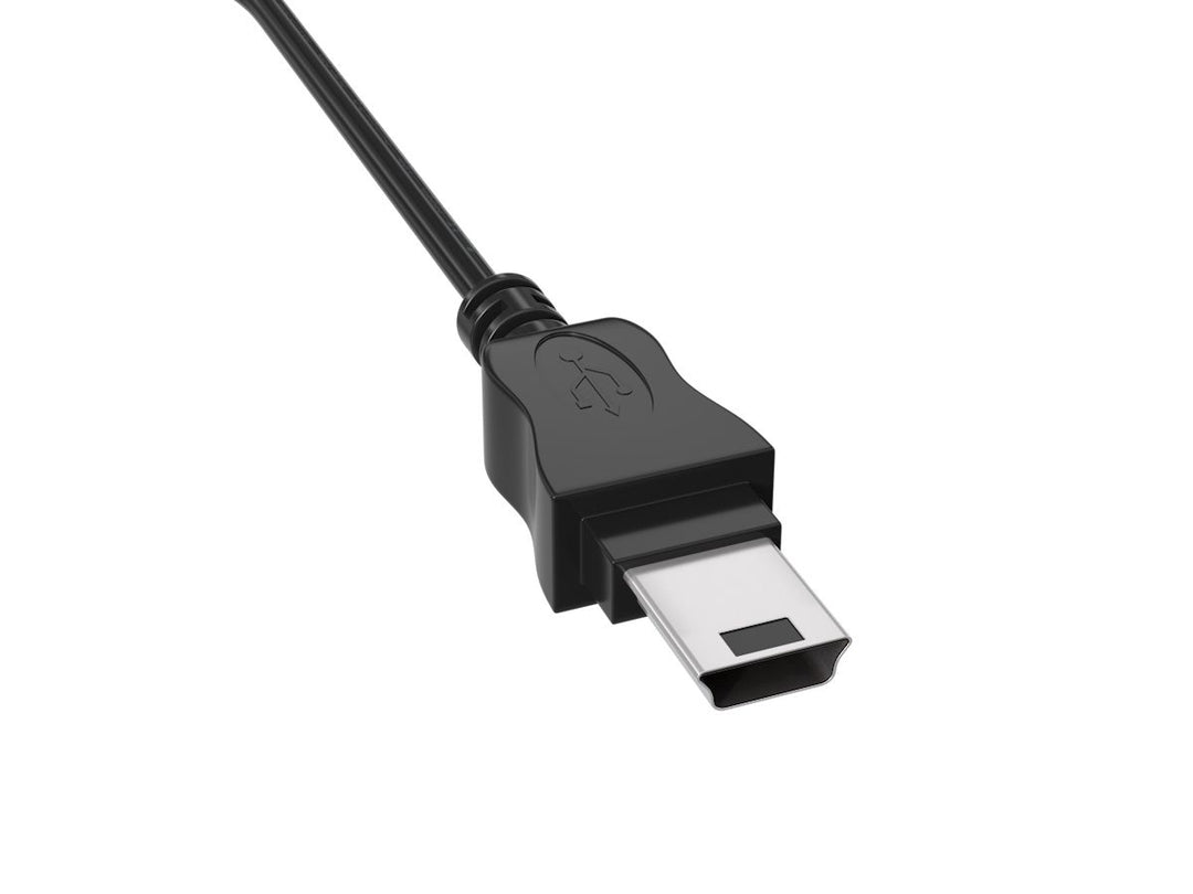 CompuCablePlusUSA USB 2.0 Type A Male to Mini 5-Pin Male Cable 480 Mbps Black.