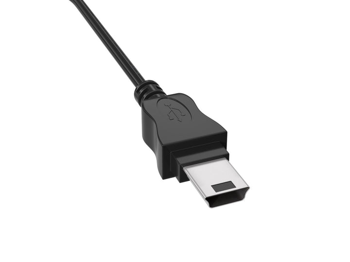 CompuCablePlusUSA USB 2.0 Type A Male to Mini 5-Pin Male Cable 480 Mbps Black.