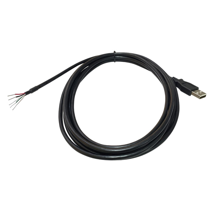 CompuCablePlusUSA.com USB-A 2.0 Male Plug to Lead Wires with 4P + 1 Drain Wire with length option in 6 Feet and 10 Feet (1 PC/Pack).