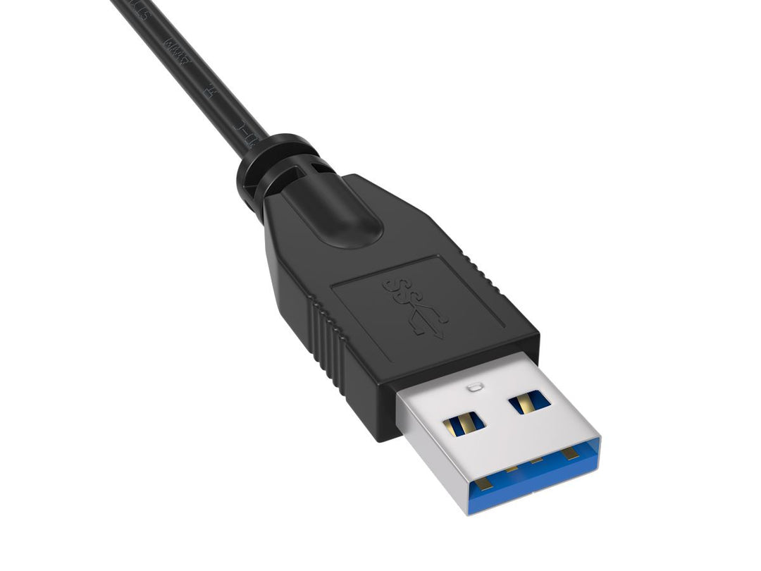 CompuCablePlusUSA USB 3.0 Type A Male to Micro B Male Cable 4.8Gbps Black.
