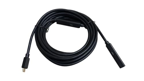 CompuCablePlusUSA 15ft Active USB 3.2 Gen 2 Extension Cable (USB-C Male to USB-A Female) with 10Gbps data and external power boost for long-distance performance.