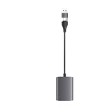 CompuCablePlusUSA.com 2-IN-1 USB 3.0 Cable USB A & Type-C to Dual HDMI Converter Adapter Top View Angle Image.