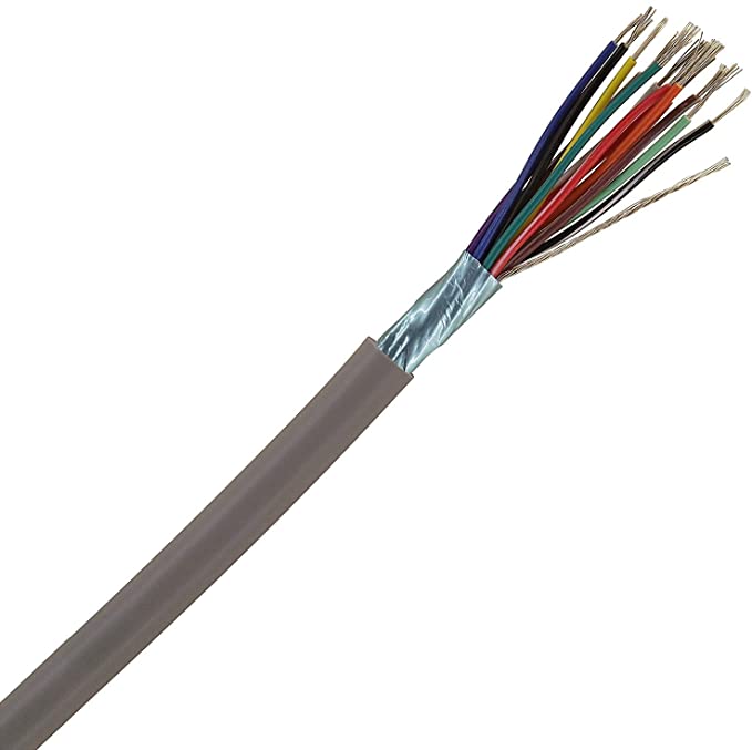 CompuCablePlusUSA.com Computer Cable, 15 Conductor W/Drain, ST-26 AWG Mylar Shield adn Stranded, UL2464, 1000 FT Gray PVC Jacket, Spool, Bulk Cable. 