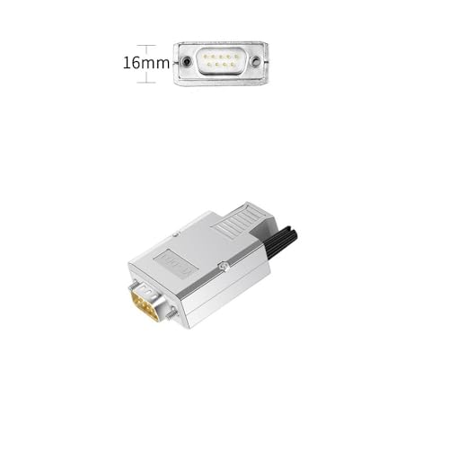 CompuCablePlusUSA.com Best DB9 Male Solderless Type Shielded Metal Hood Solderless Breakout Connector RS232 D-SUB Serial Adapter.