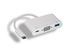 USBC Adapter 3 in 1 - Connect A : USB 3.1 Type C Male to Connect B : Female VGA (HD15) / Female USB Type-A / Female USB Type-C (VGA & USB)