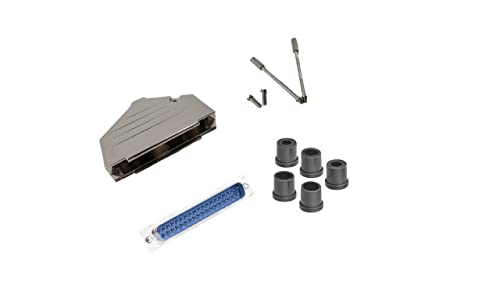 Male DB37 Solder Type DIY Kit.  Complete Bundle DIY Kit Includes D-Sub Connector, Deluxe No-Ear, Full Profile Metal Housing, Strain Relief Grommet, and Screws.