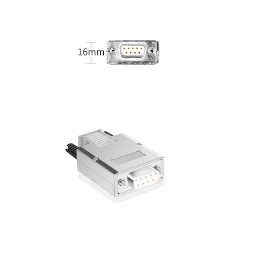CompuCablePlusUSA.com DB9 Female Solderless Type Shielded Metal Hood Solderless Breakout Connector RS232 D-SUB Serial Adapter.