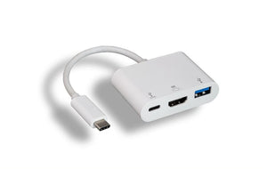 USBC Adapter 3 in 1 - Connect A : USB 3.1 Type C Male to Connect B : Female HDMI / Female USB Type-A / Female USB Type-C (HDMI & USB)