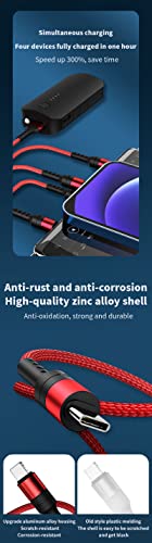 USB Cable 4 in 1 Fast Charging Cord for Cell Phones Tablets