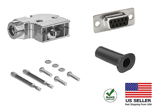 DB9 Female Solder Type Shielded Metal Elbow Hood