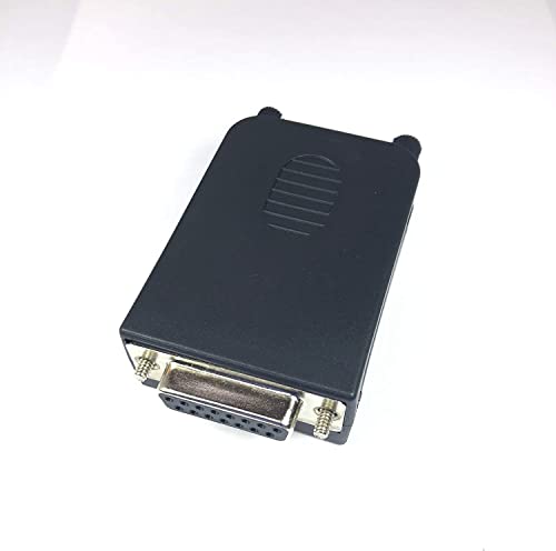 DB15 Female D-Sub Solderless Breakout Terminal Block Connector with Case and Thumb Screws Complete Bundle DIY Kit.