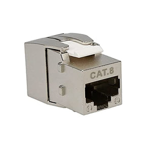 CAT.8 Ethernet Connectors RJ45 Toolless Shielded Keystone Jack, 2 PCS/Pack