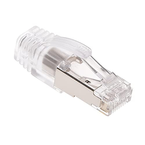 CAT.8 Ethernet Connectors RJ45 Shielded Plug Clear Boot.