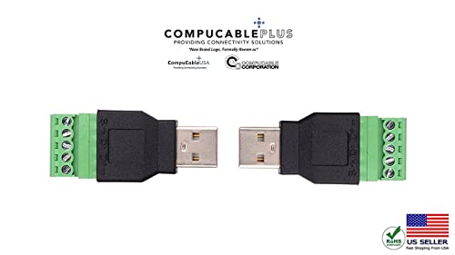 USB 2.0 Male Screw Terminal x 2 PCS