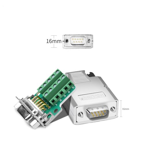 Oiyagai Adattatore Maschio DB9 RS232 D-SUB Per Porta Seriale 9 Pin, Modulo Segnale Terminale DB9 - Foto 5