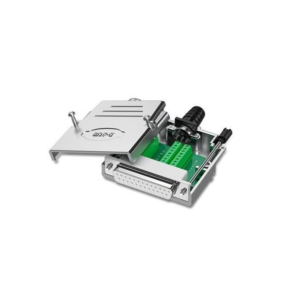 CompuCablePlusUSA.com DB25 Female Solderless Type Shielded Metal Hood Solderless Breakout Connector RS232 D-SUB Serial Adapter (DB25, Female)