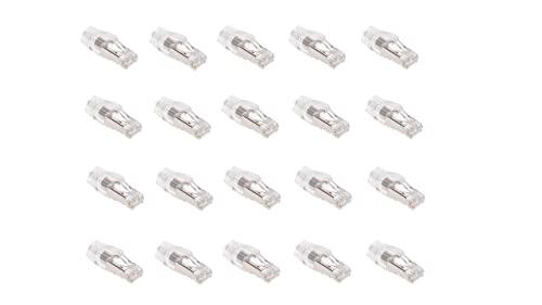 CAT.8 Ethernet Connectors RJ45 Shielded Plug Clear Boot 