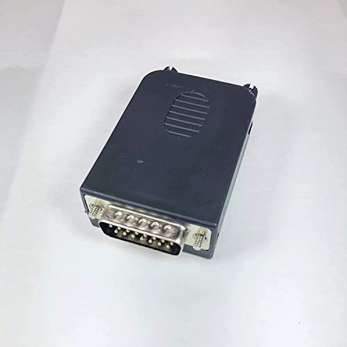 1 Piece Female DB15 D-Sub Solderless Breakout Terminal Block Connector with Case and Thumb Screws Complete Bundle DIY Kit.