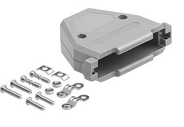 Plastic housing, unshielded hood, screws