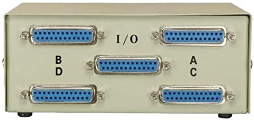 D Sub Patch Box D-Sub Switch Box DB25 Female 4 Way – CompuCablePlusUSA- Providing ...