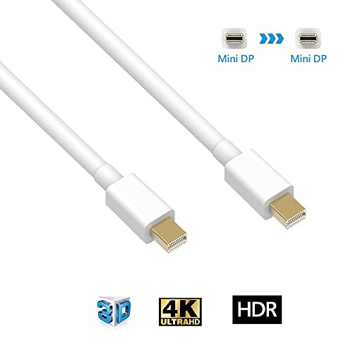 CompuCablePlusUSA.com Mini DisplayPort to Mini DisplayPort Cable, M/M, White, 3 FT, 6 FT, 10FT, & 15 FT.