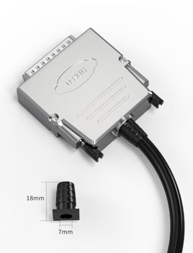 CompuCablePlusUSA.com DB25 Female Solderless Type Shielded Metal Hood Solderless Breakout Connector RS232 D-SUB Serial Adapter (DB25, Female)