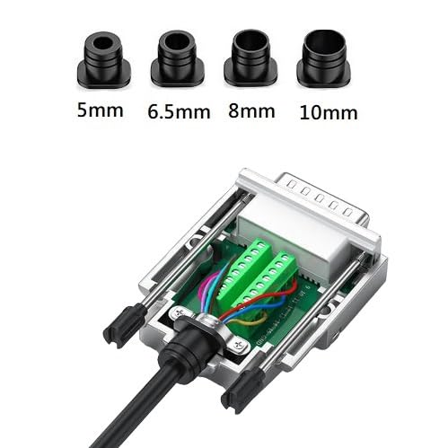 CompuCablePlusUSA.com DB15 Female Solderless Type Shielded Metal Hood Solderless Breakout Connector RS232 D-SUB Serial Adapter (DB15, Female).