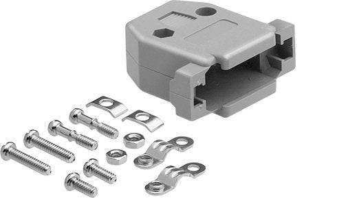 DB15 Plastic housing, unshielded hood, screws