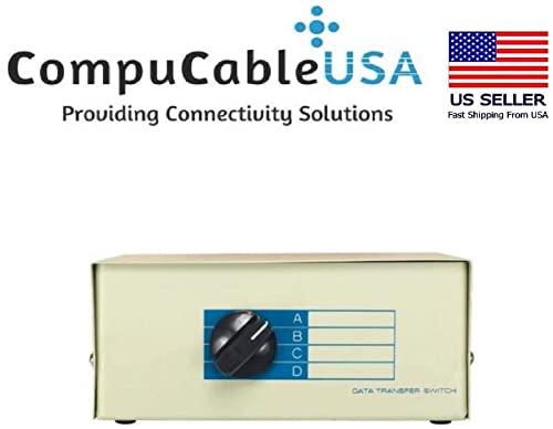 D-Sub Switch Box DB25 Female 4 Way – CompuCablePlusUSA- Providing ...