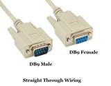 CompuCablePlusUSA.com RS-232 Serial Cable Shielded, Molded, Beige (DB9 to DB9, Male to Female).