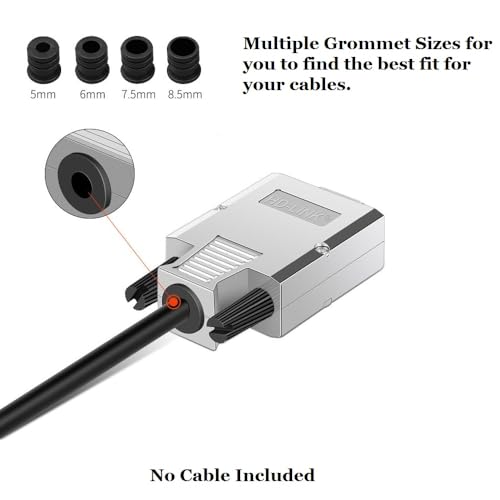 CompuCablePlusUSA.com Best DB9 Male Solderless Type Shielded Metal Hood Solderless Breakout Connector RS232 D-SUB Serial Adapter.