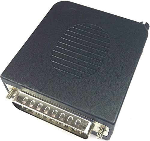 DB25 Male D-Sub Solderless Breakout Terminal Block Connector with Case and Thumb Screws Complete Bundle DIY Kit.