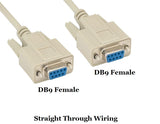CompuCablePlusUSA.com RS-232 Serial Cable Shielded, Molded, Beige (DB9 to DB9, Female to Female).