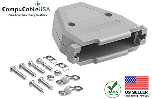 DB37 Plastic housing, unshielded hood, screws.