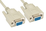 CompuCablePlusUSA.com Null Modem Cable Shielded, Molded, Beige (DB9 to DB9, Female to Female)