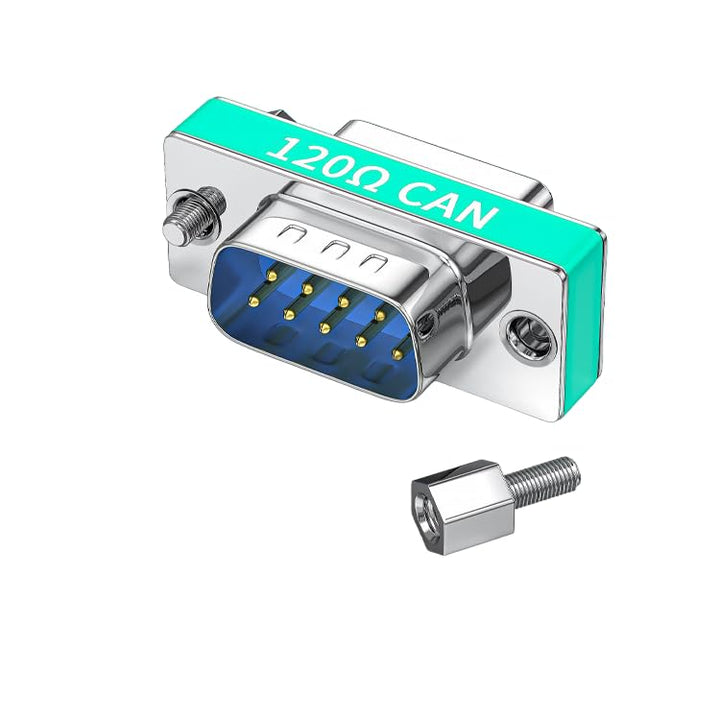 CompuCablePlusUSA.com DB9 Male to Female CAN Bus Termination Resistor Built-in 120 Ohm CAN Terminating Resistor. (DB9, Male to Female, 120 Ohm, CAN Bus 1 PC/Pack) .