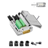 Compucableplususa.com High Density DB15 Solderless Type Shielded Metal Hood Solder Free Breakout Connector RS232 D-SUB Serial Adapter (High Density DB15, Male) DIY Kit.