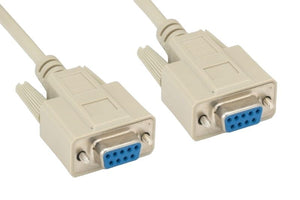 CompuCablePlusUSA.com RS-232 Serial Cable Shielded, Molded, Beige (DB9 to DB9, Female to Female).