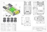 High Density DB15 Male VGA 3 Row Solderless Type Shielded Metal Hood Solder Free Breakout Connector RS232 D-SUB Serial Adapter (High Density DB15, Male)