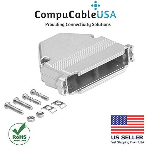DB37 Female D-Sub Solder Connector Kit + Metal Hood +