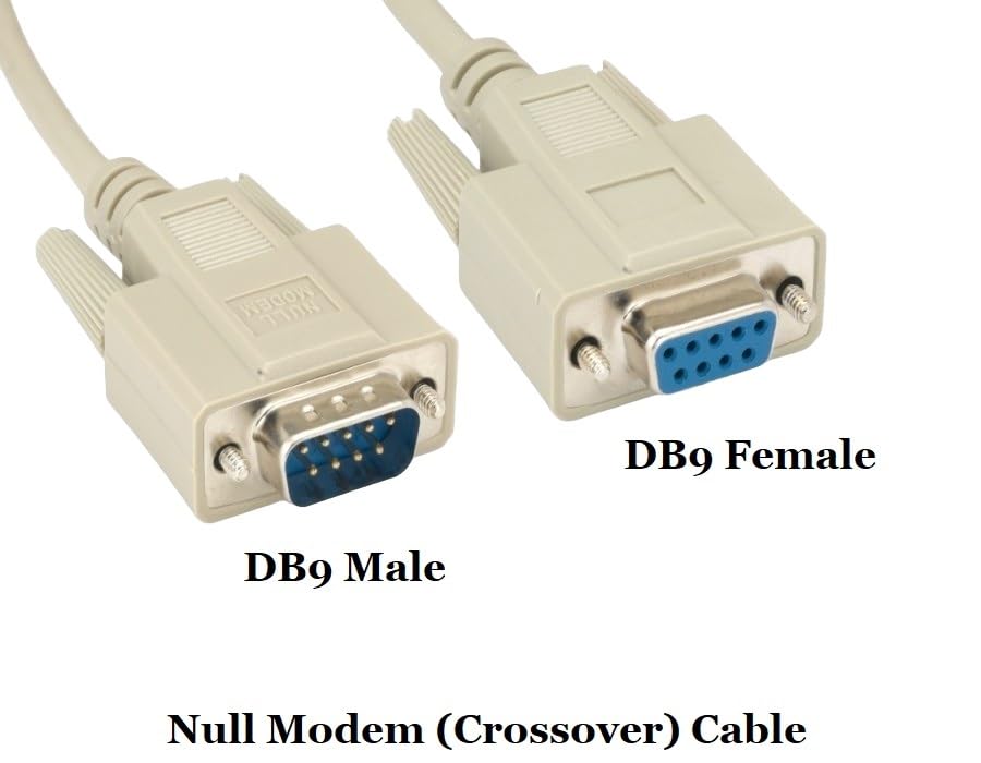 CompuCablePlusUSA.com RS-232 Serial Cable Shielded, Molded, Beige (DB9 to DB9, Male to Male)
