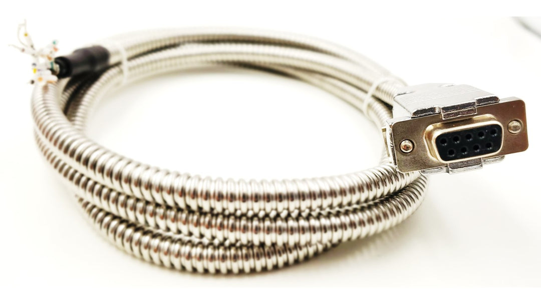 RS-232 Serial Cable to Lead Wires DB9 Female 5 Feet Metal Armored Cable.